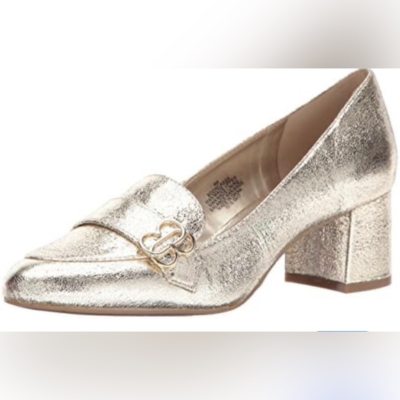 Bandolino gold block heel pumps size 8 - Picture 2 of 8